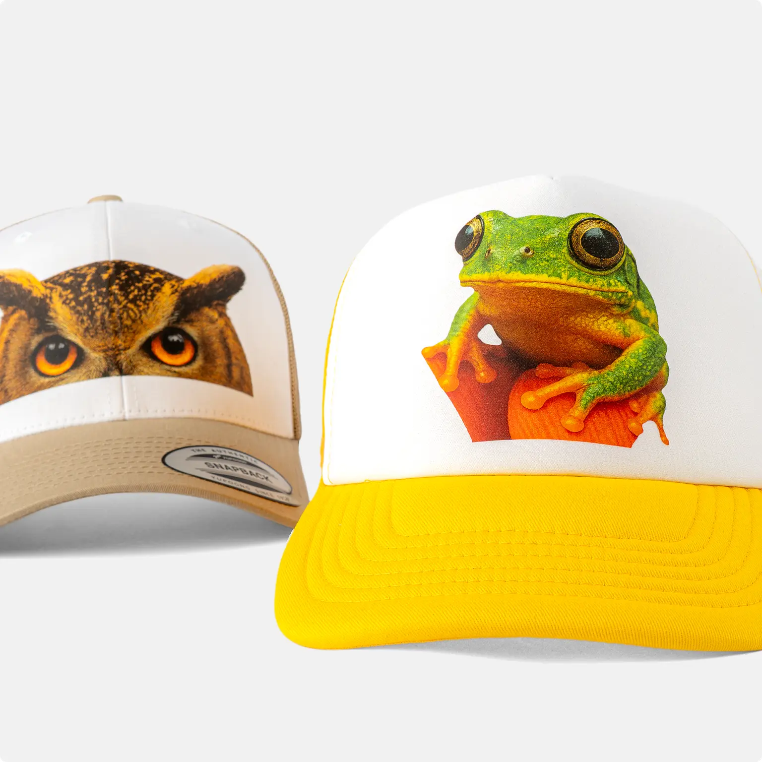Animal print custom caps