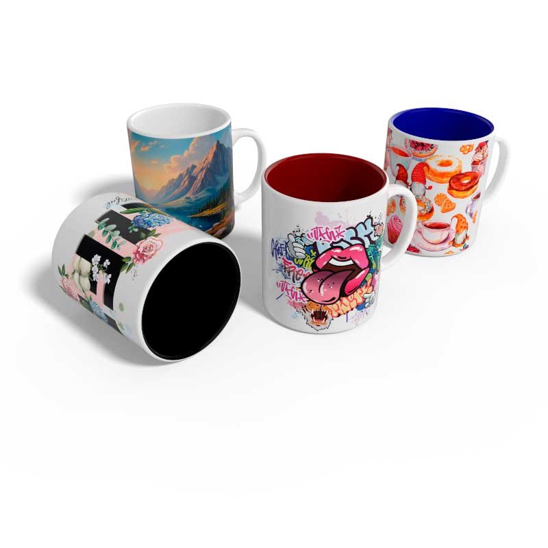 Printed accent mugs